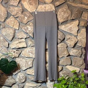 Vintage style houndstooth stretchy flared pants